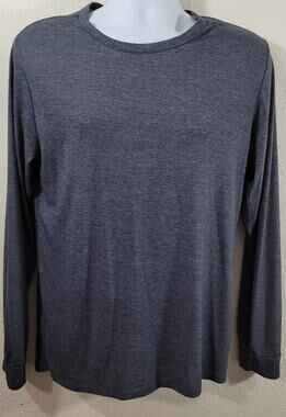 32 Degree Blue Heathered Crew Neck Weatherproof Shirt Medium Lightweight Stretch